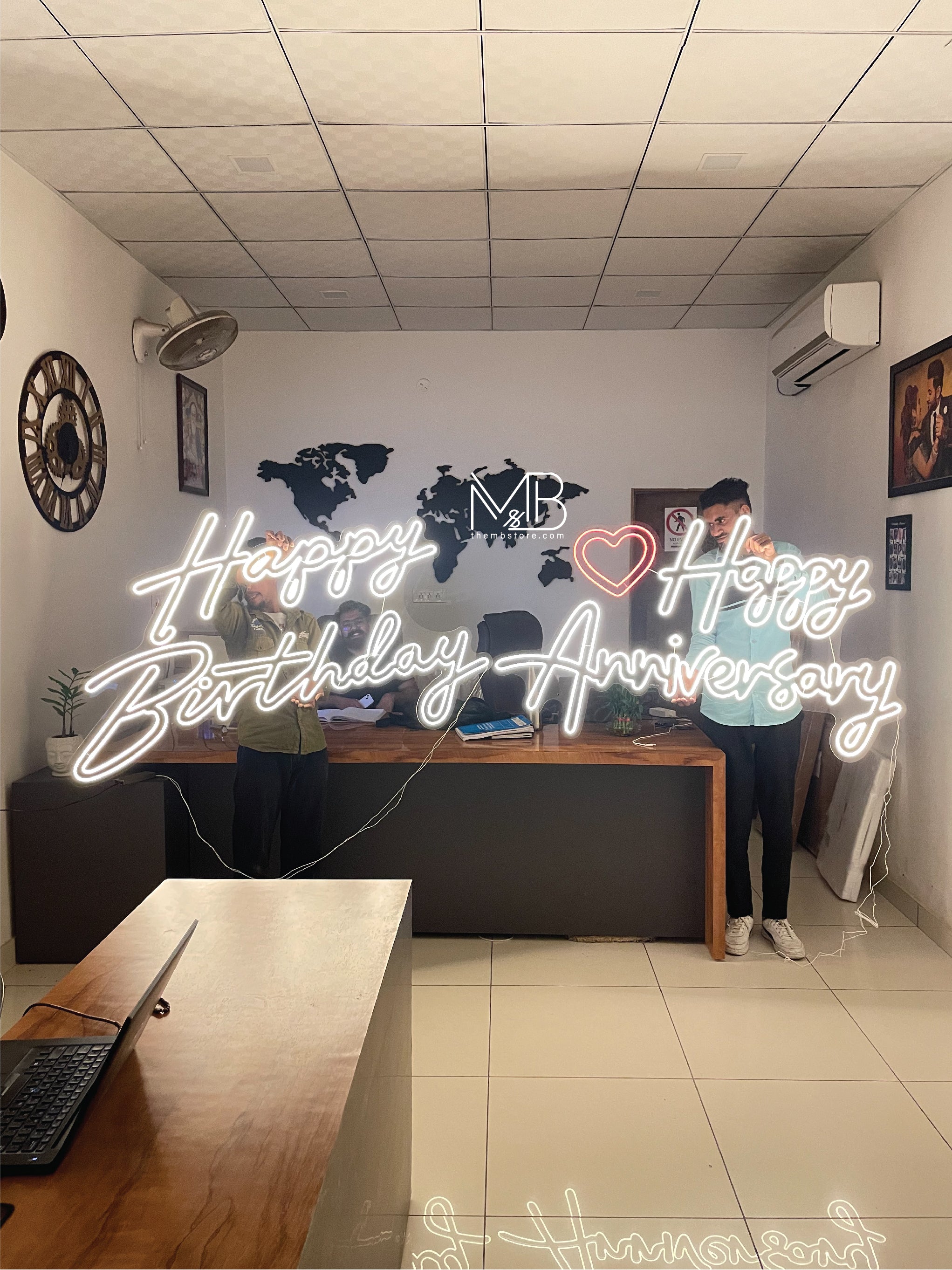 Happy Anniversary Big Size Neon Sign 36x60 inches