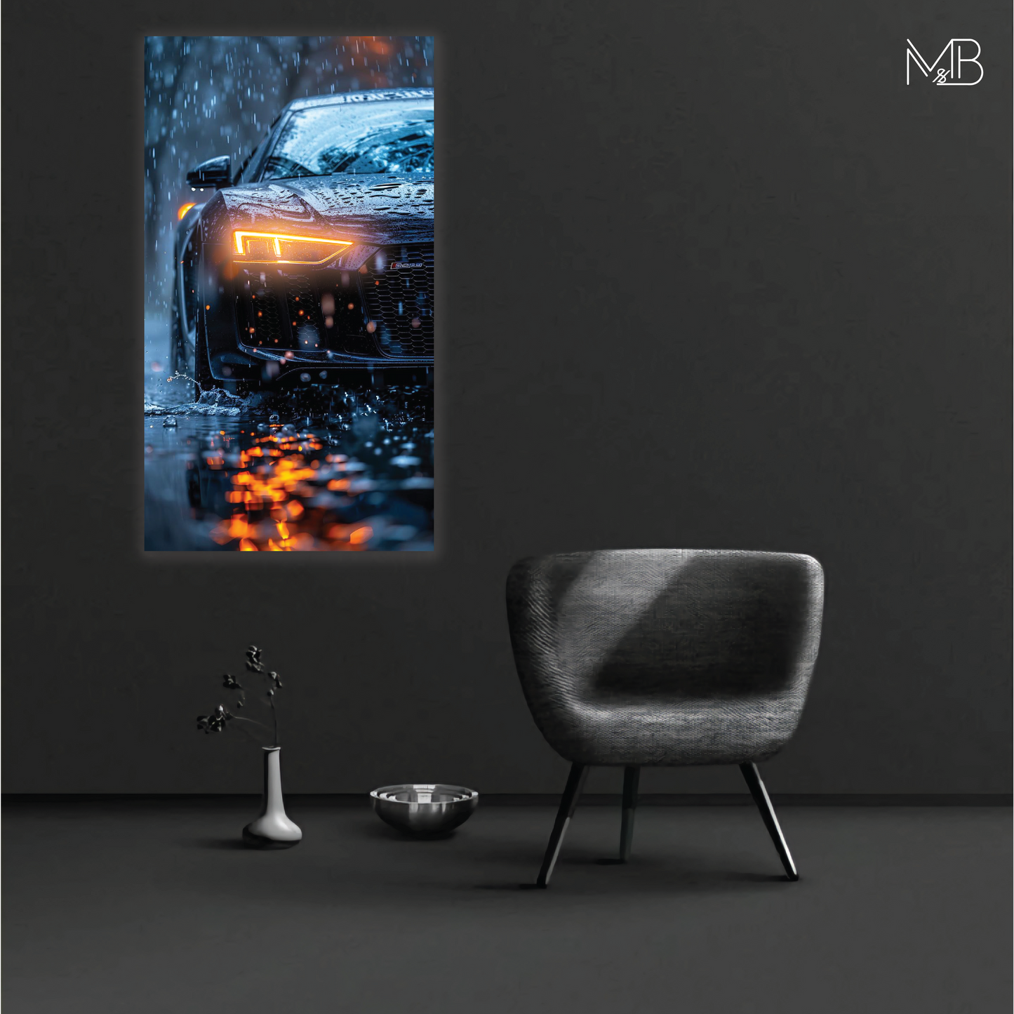 Audi R8 Neon Poster