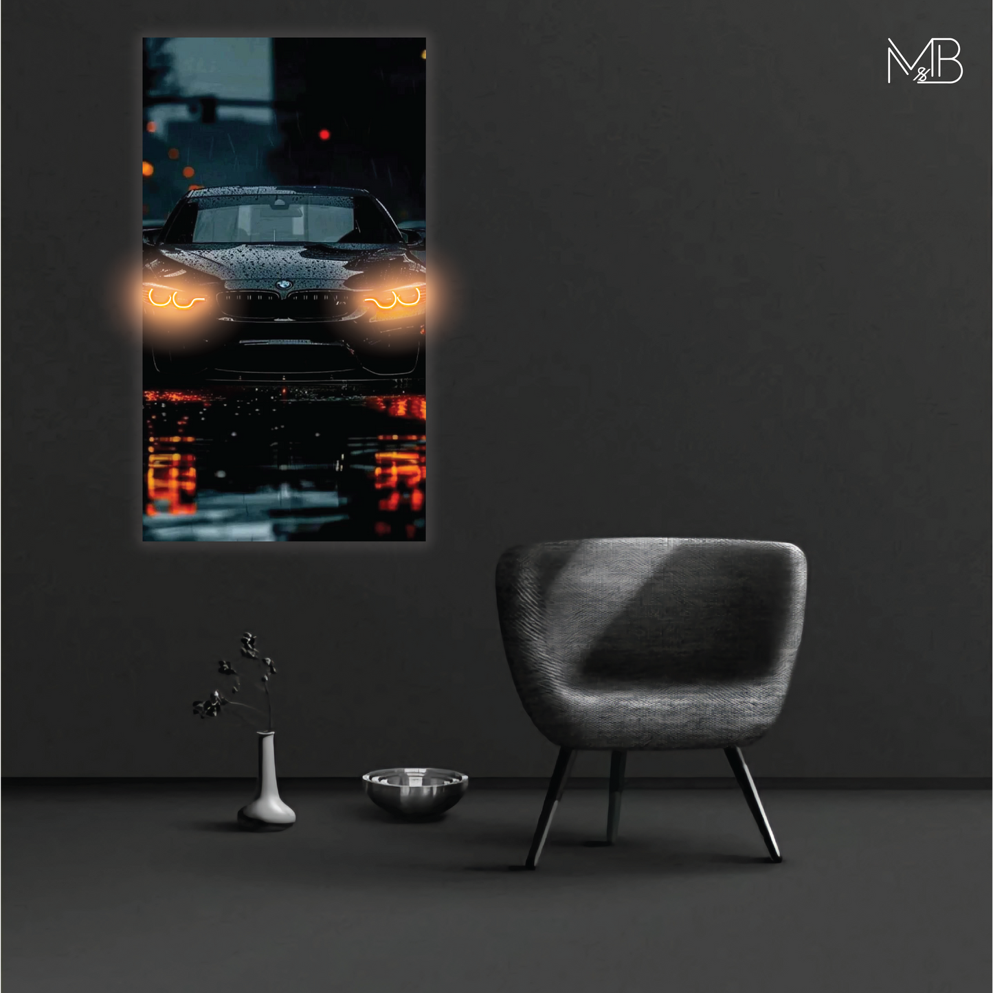 BMW M5 Neon Poster 2