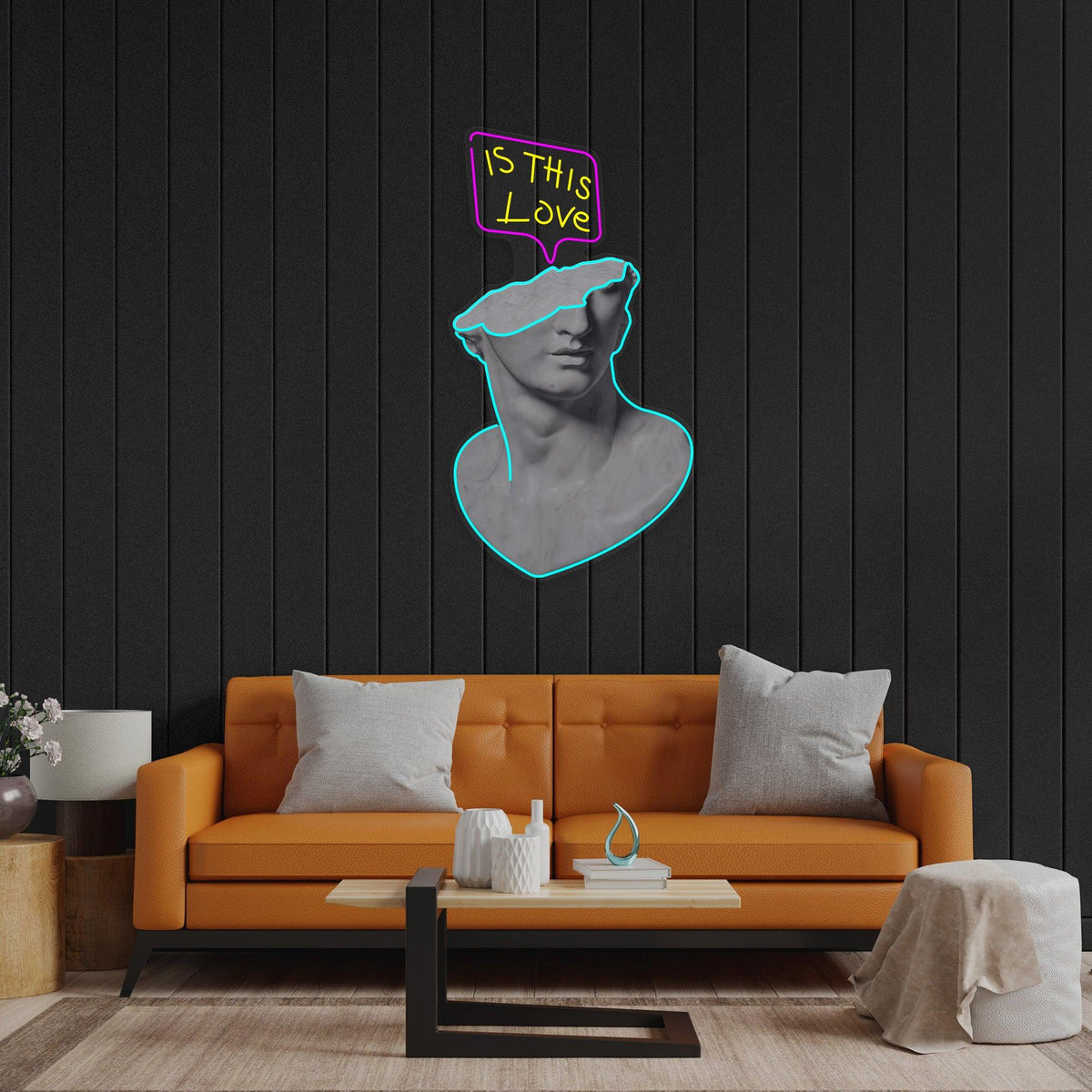 "Is This Love?" Neon x Acrylic Artwork-2