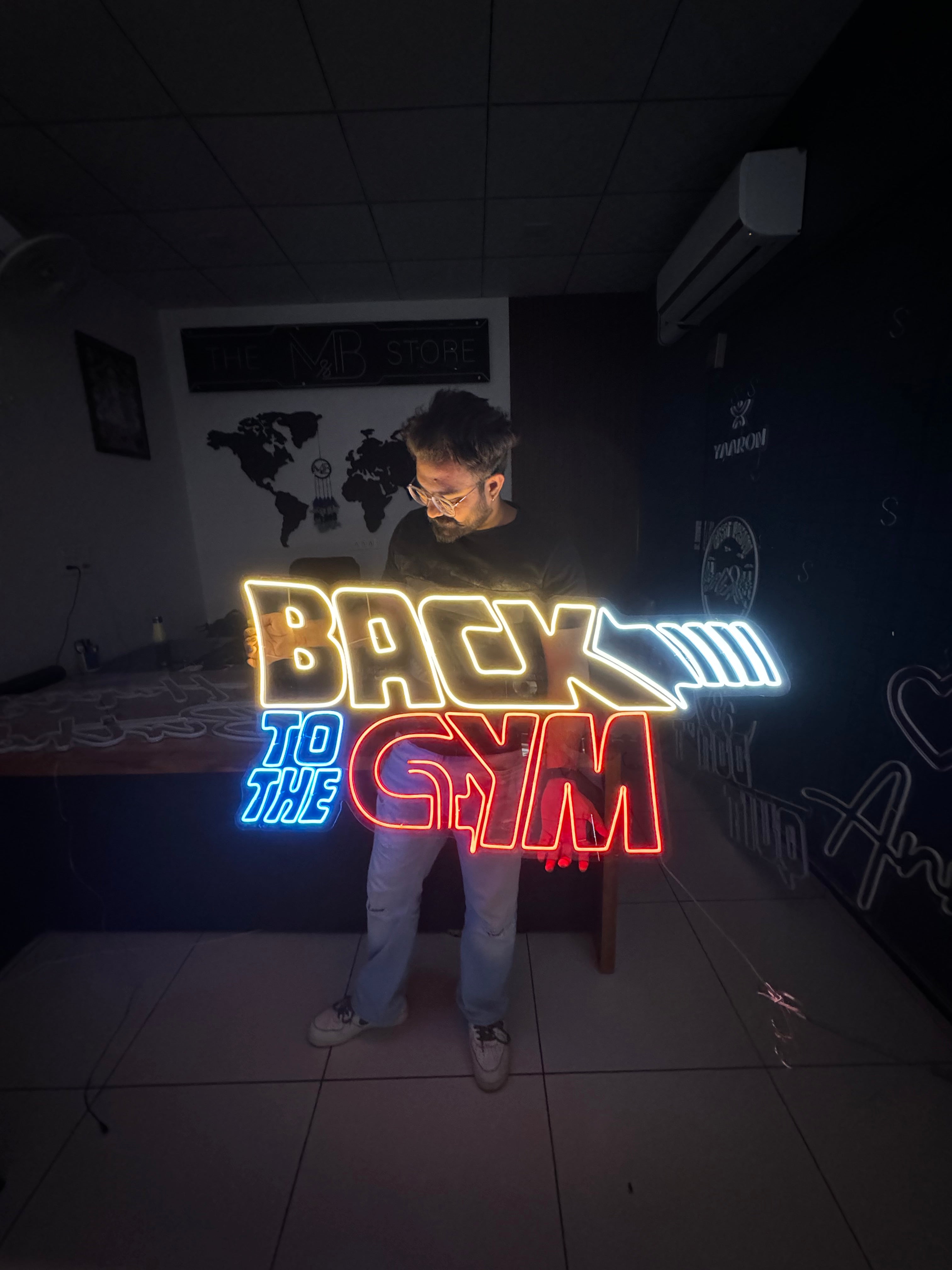 Back to the Gym Neon Sign