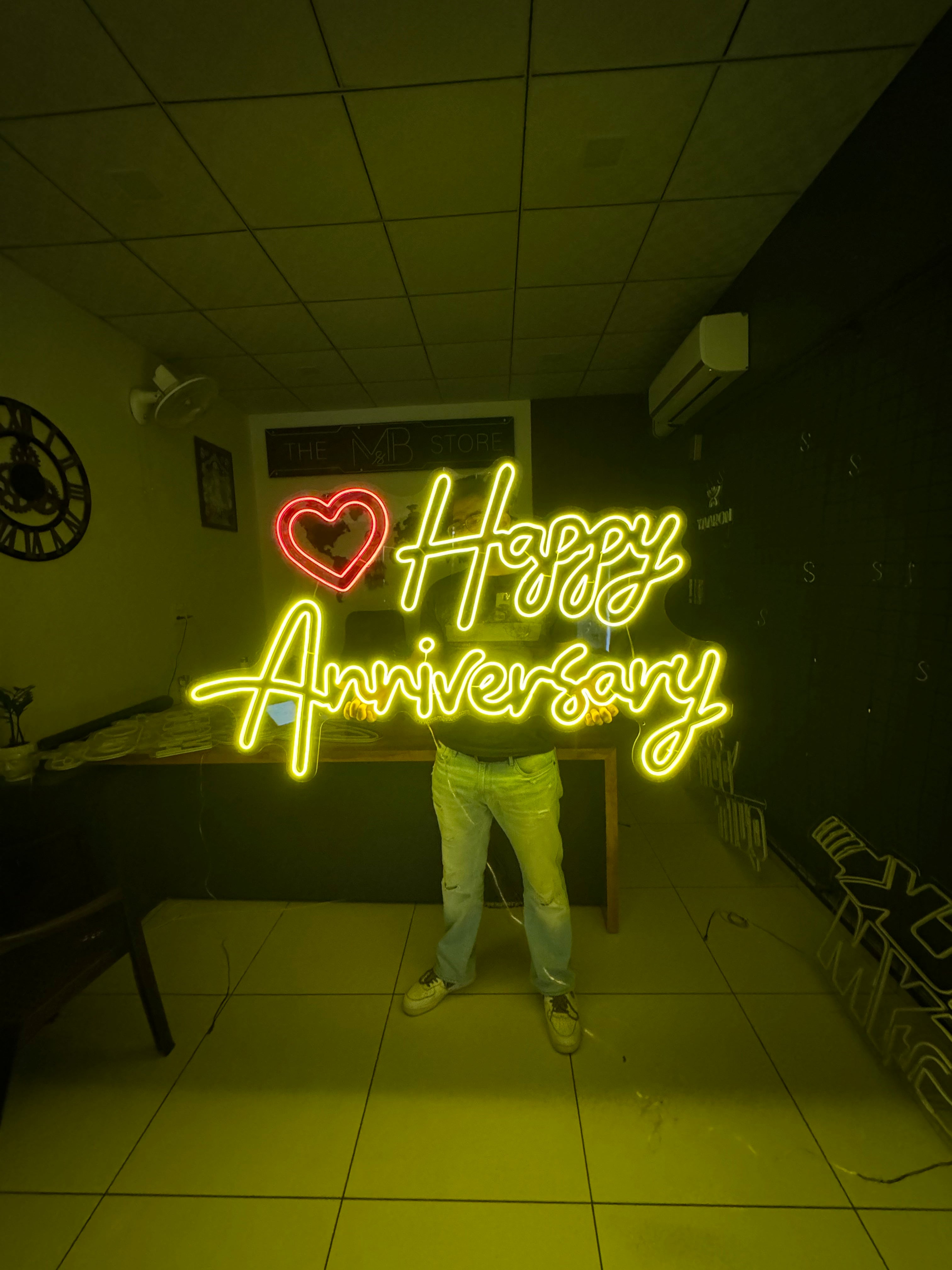 Happy Anniversary Big Size Neon Sign 36x60 inches