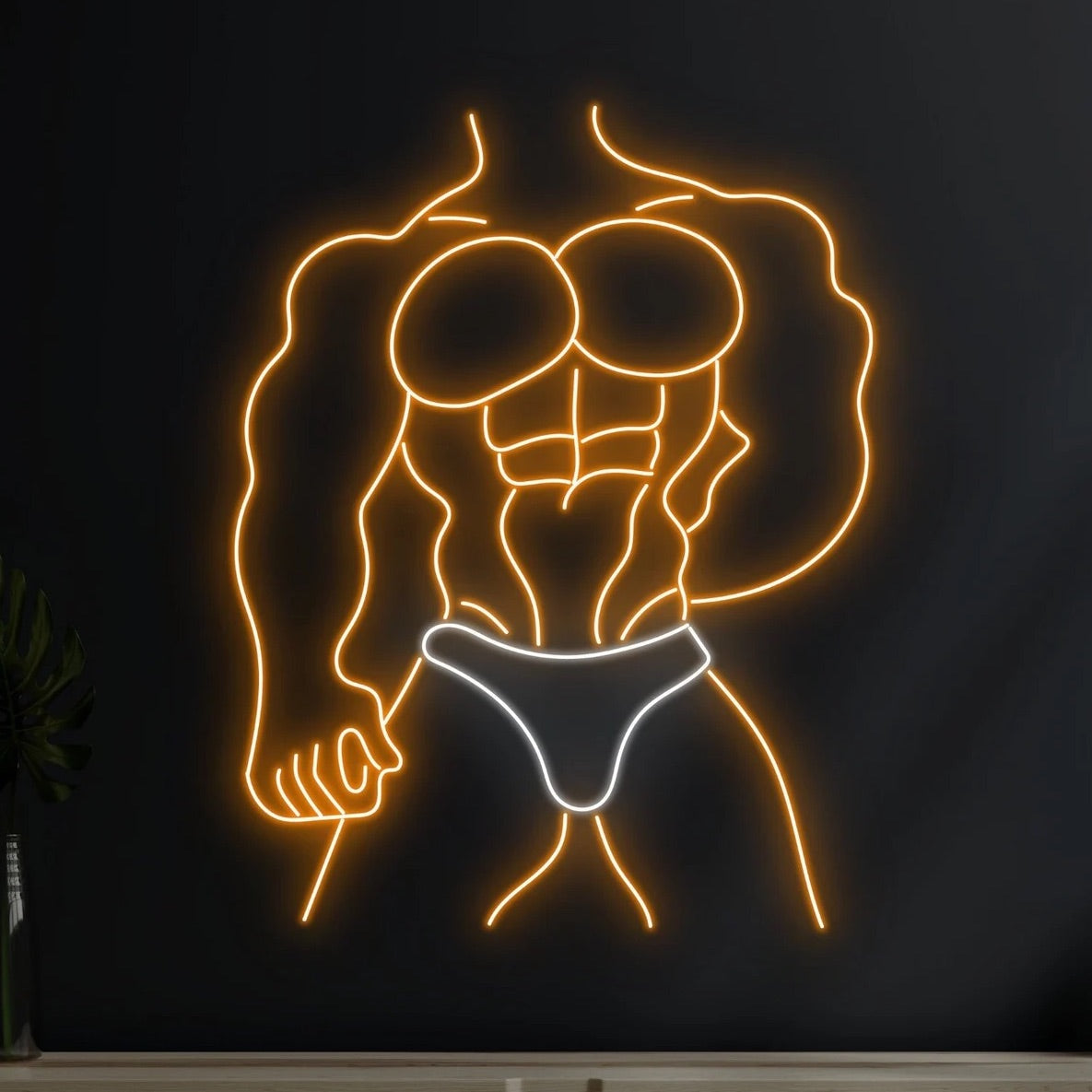 Muscle Man Body Building Neon Sign