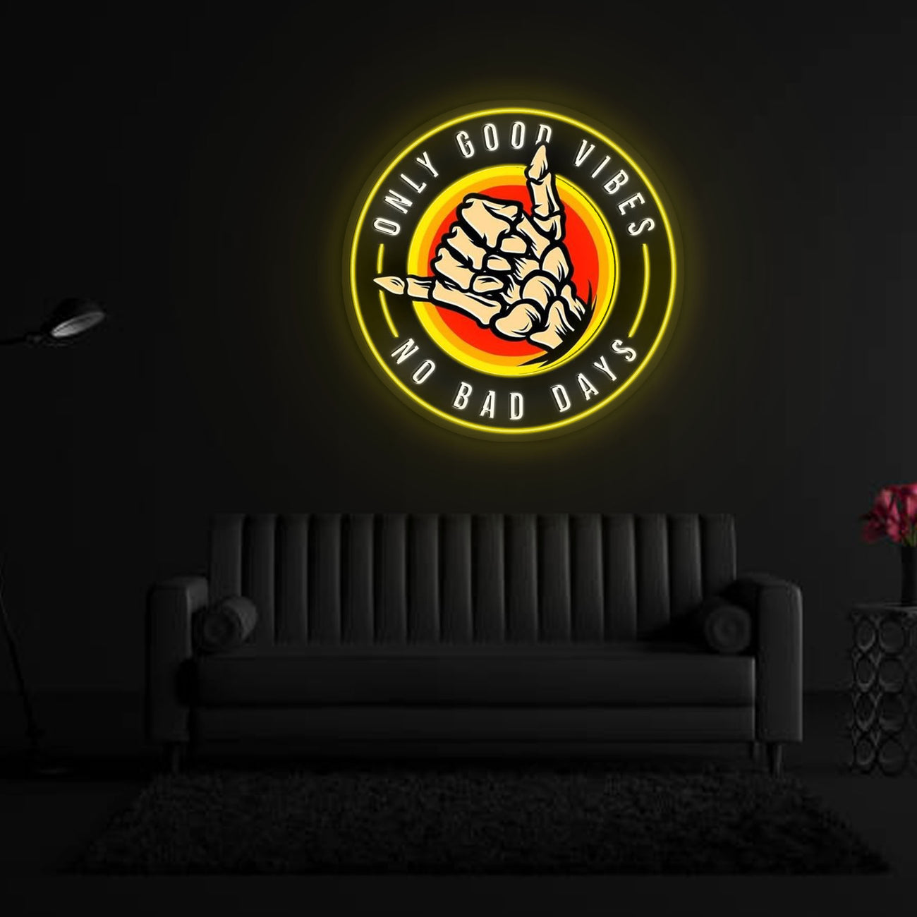 Only Good Vibes Neon Sign x Acrylic Artwork