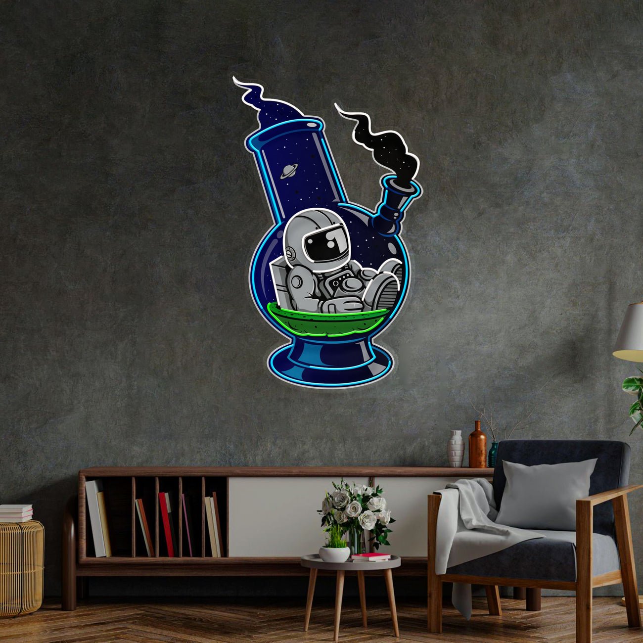 Astronaut Bong Led Neon Acrylic Artwork - The MB Store