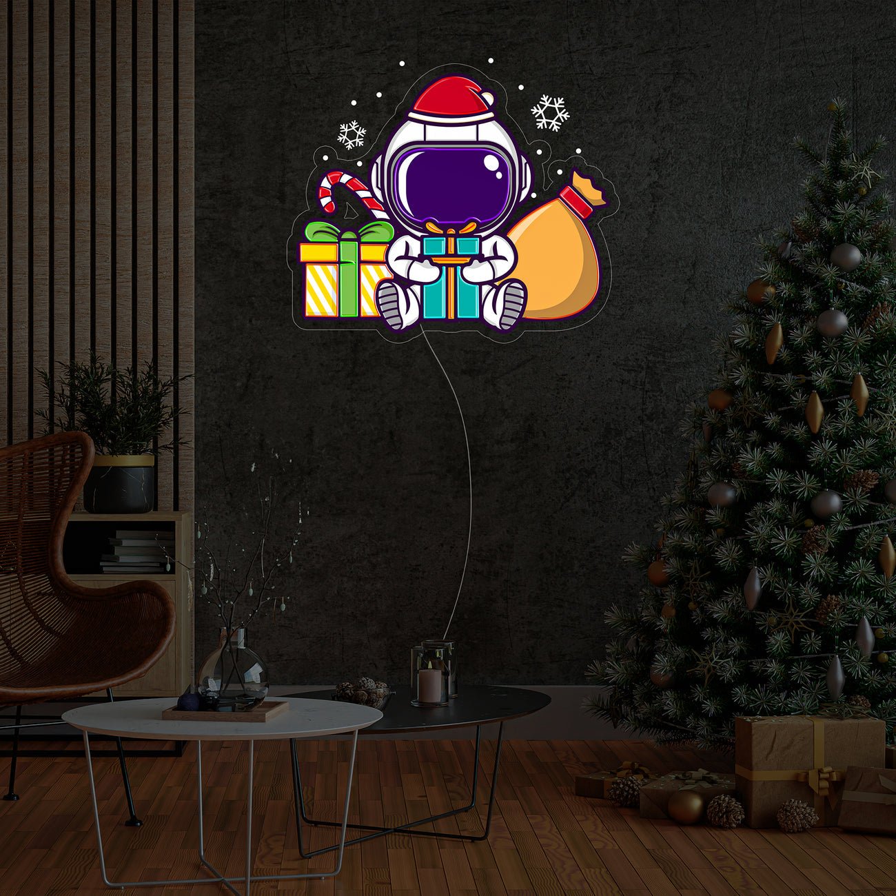 Astronaut Christmas Gifting Led Neon Acrylic Artwork - The MB Store