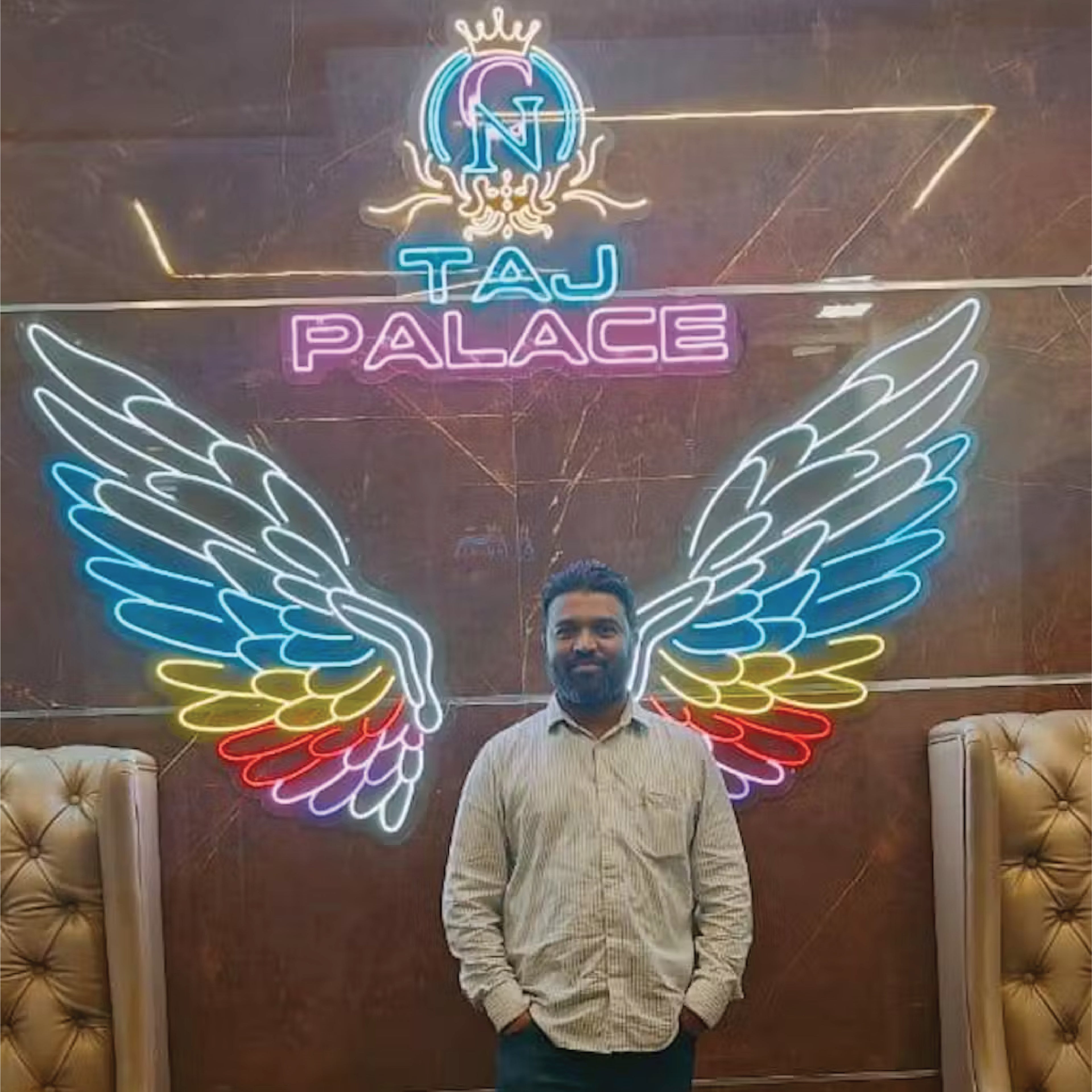 Neon Wings 48 x 48 inches