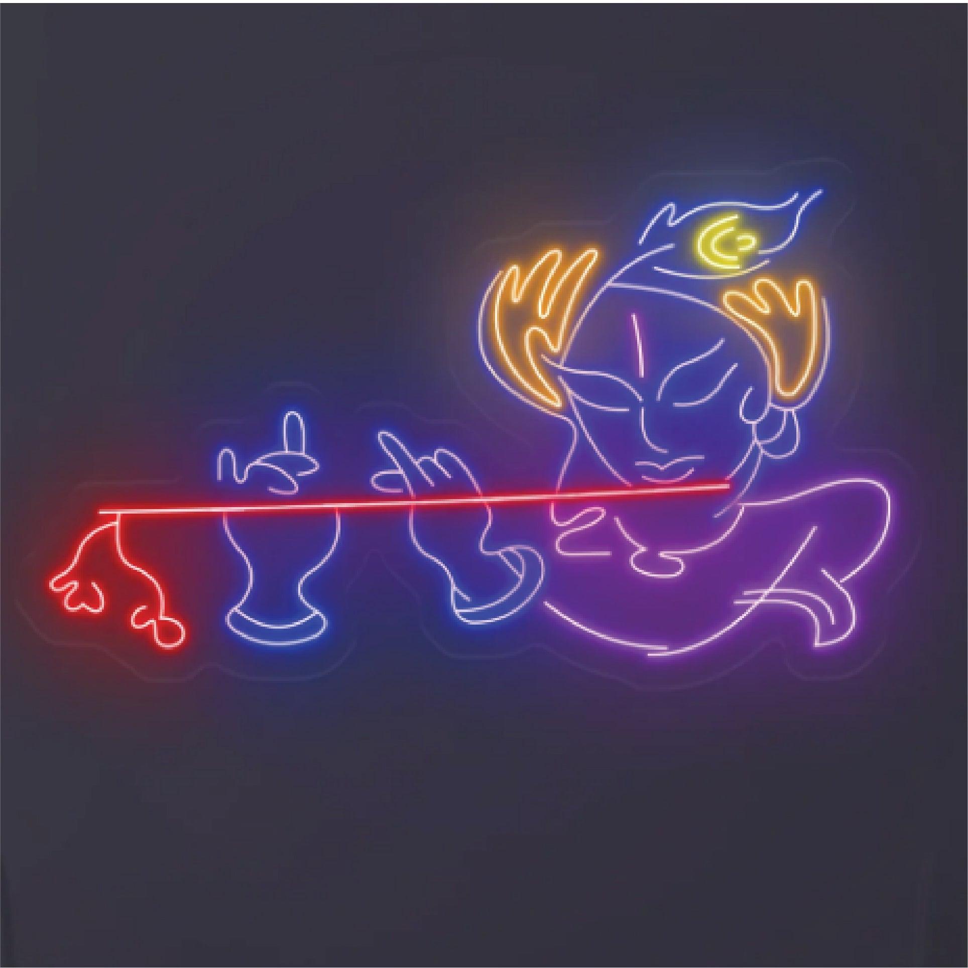 Krishna Neon Sign | Krishan Neon | Krishan With Bansuri Neon - Makkar & Brothers