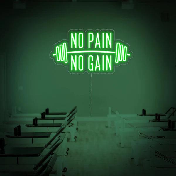 No Pain No Gain Neon Sign | Neon Sign For GYM | Motivational Gym Neon - Makkar & Brothers