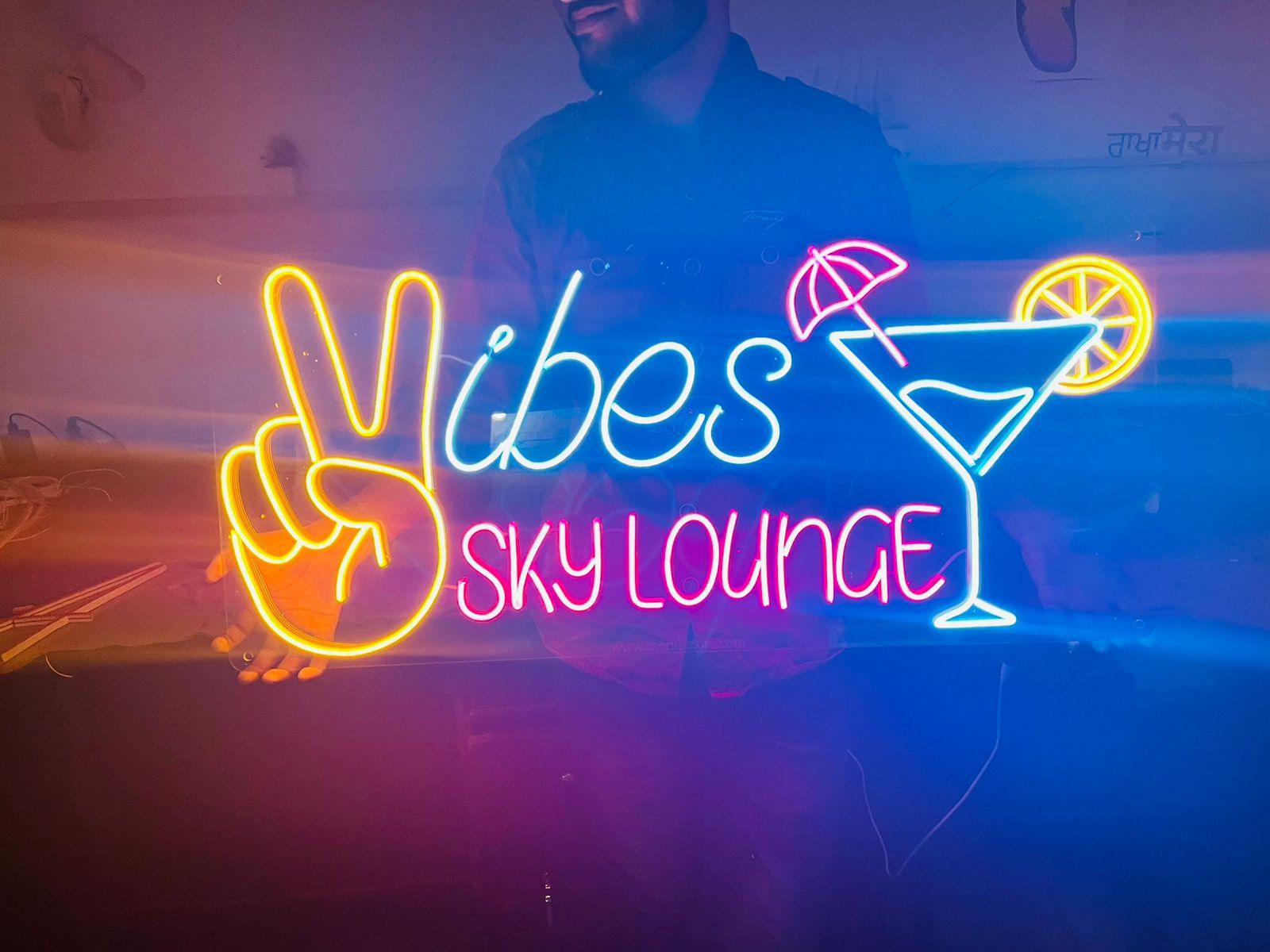 Sky Lounge Neon Sign - Makkar & Brothers