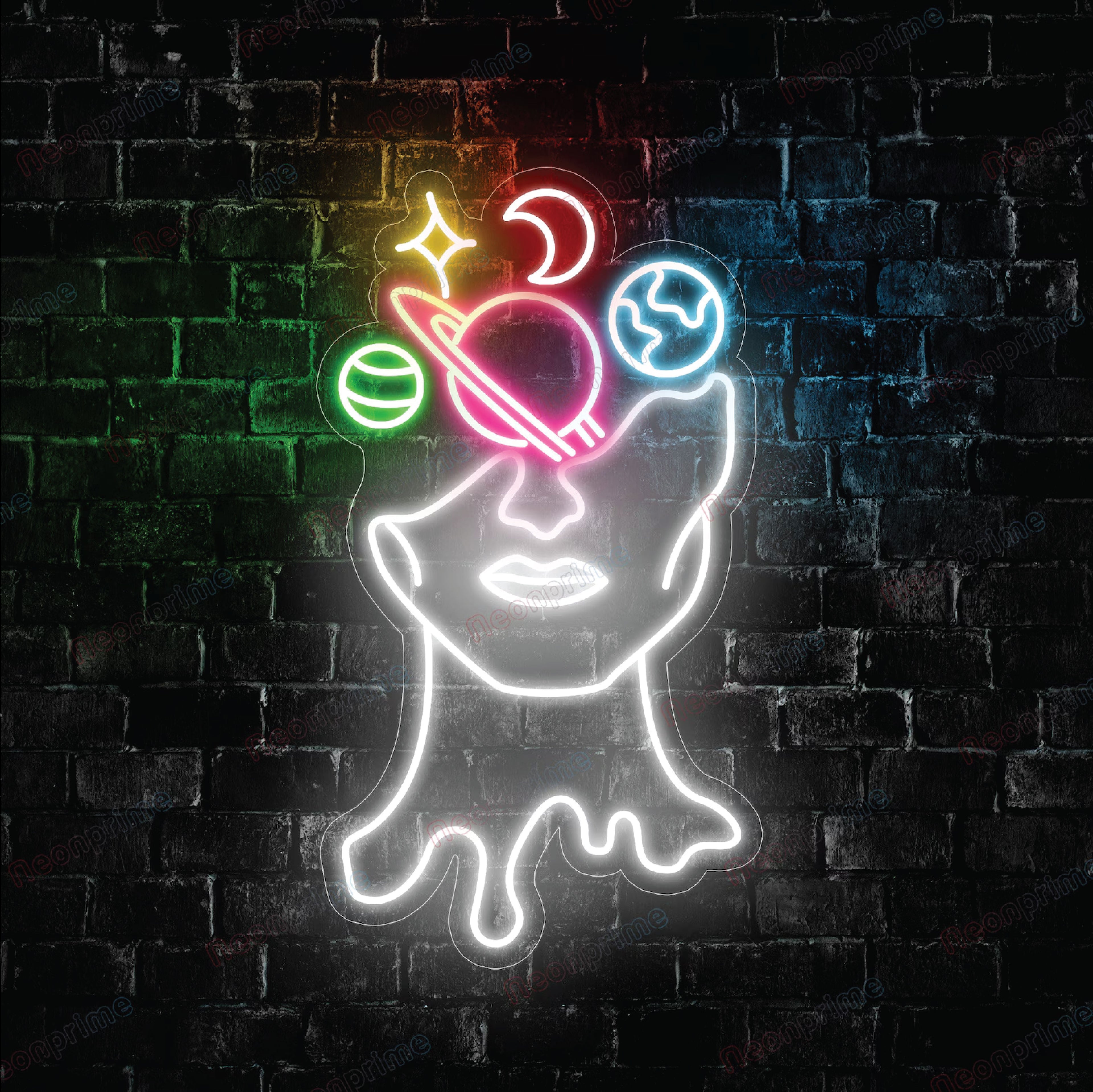 galaxy Brain Neon sign