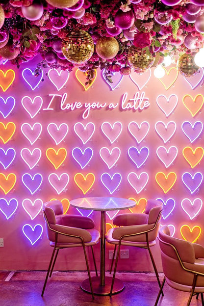 Multi Heart Custom neon signs | Neon for Selfie Point