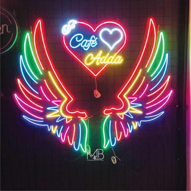 Multicolor Rainbow Neon Wings