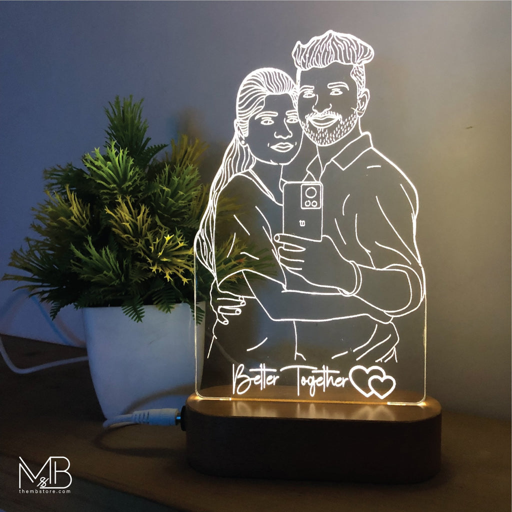 3D Illusion LED Line Art Lamp - The MB Store