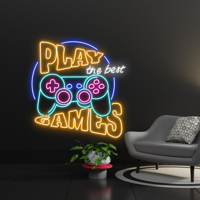 Play Games Neon Sign