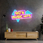 90s Music Hits Led Neon Acrylic Artwork - The MB Store