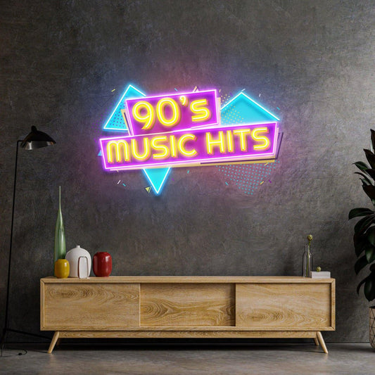 90s Music Hits Led Neon Acrylic Artwork - The MB Store