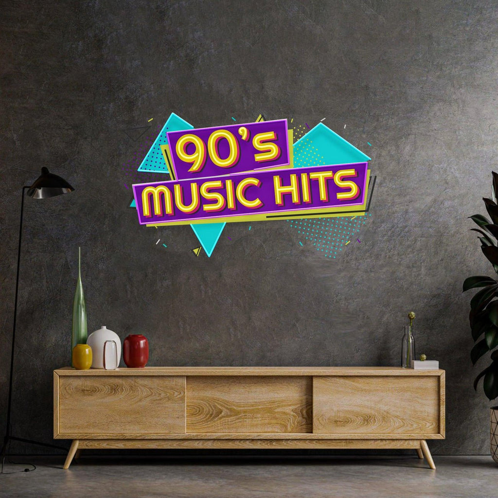 90s Music Hits Led Neon Acrylic Artwork - The MB Store