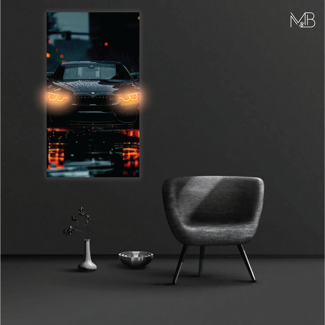 BMW M5 Neon Poster 2