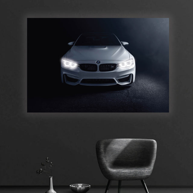 BMW 2 Neon Poster