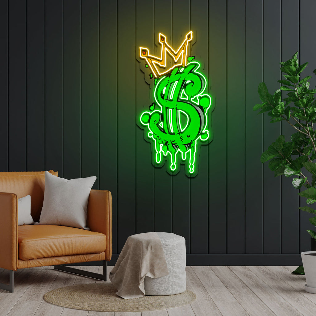 Cash Is King Neon Artwork