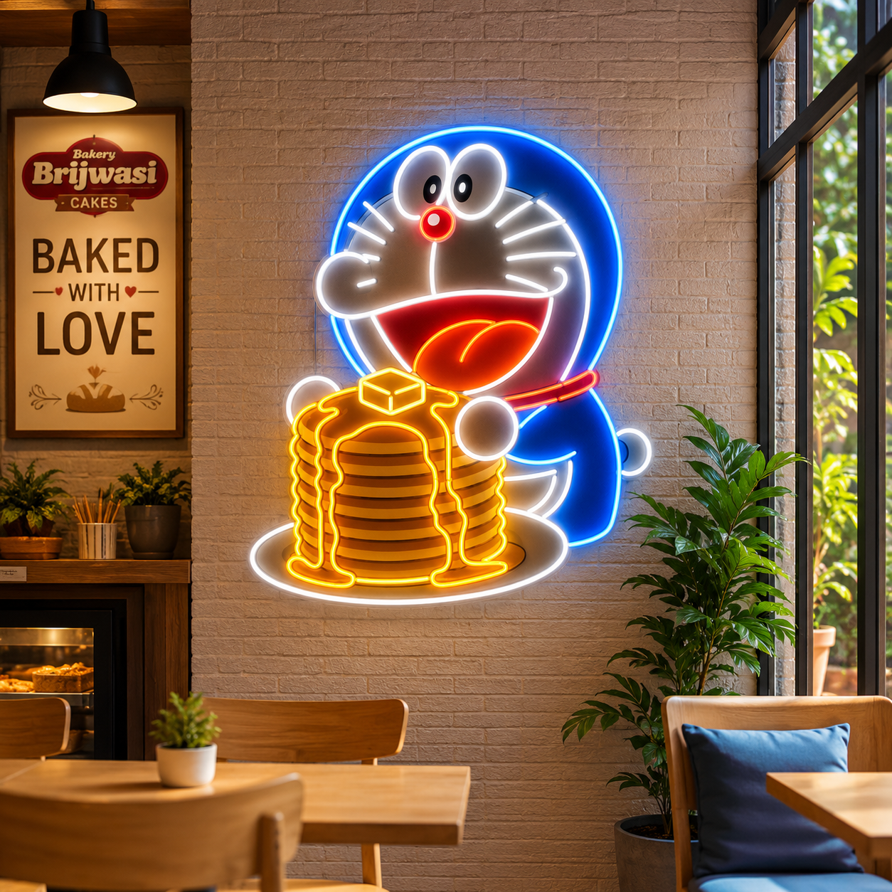 Doremon Waffles Neon
