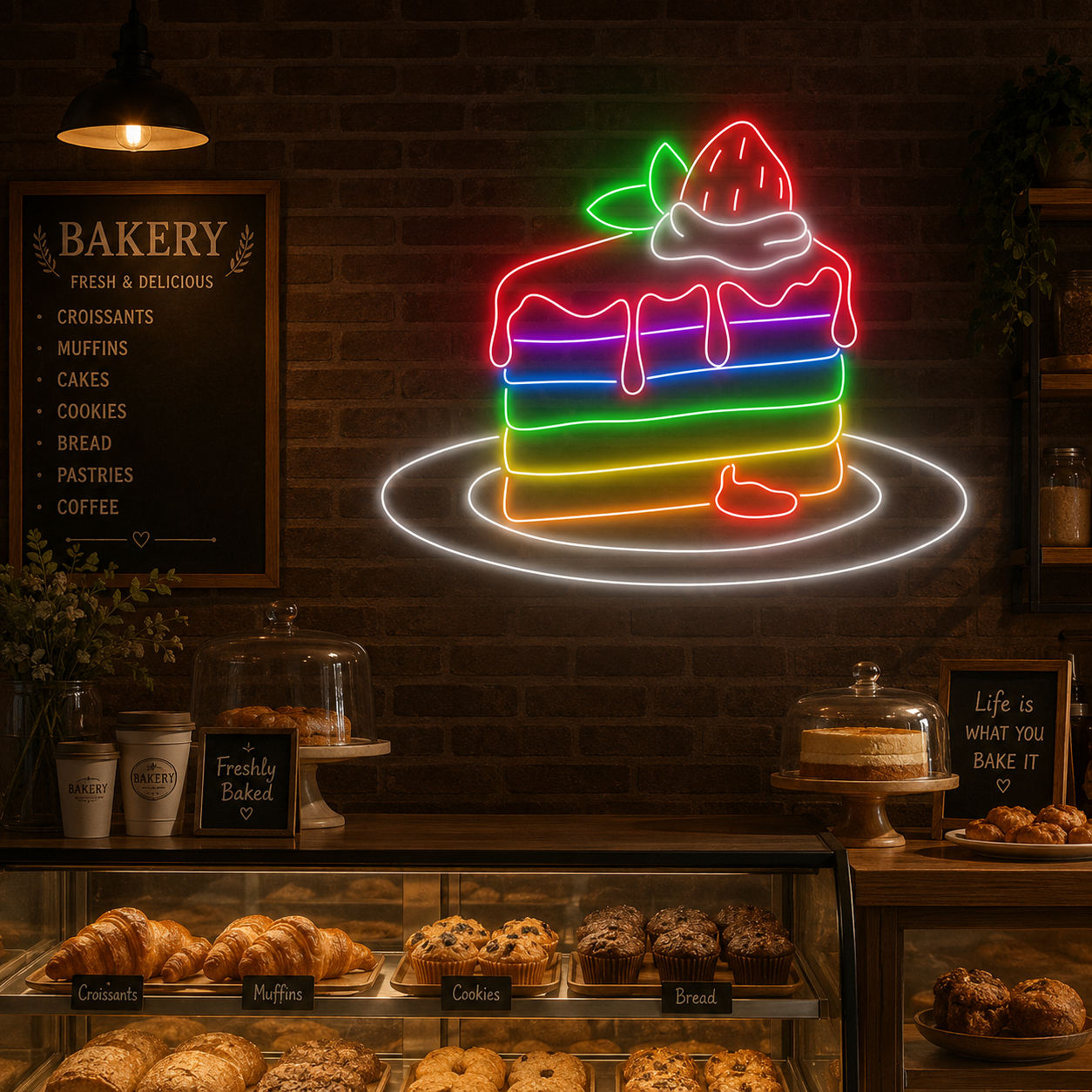 Rainbow Cake Neon Sign