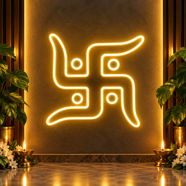 Swastik Neon Sign | Home Temple & Spiritual Decor
