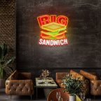 Custom  Sandwich Led Neon Sign Artwork Light