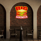 Custom  Sandwich Led Neon Sign Artwork Light