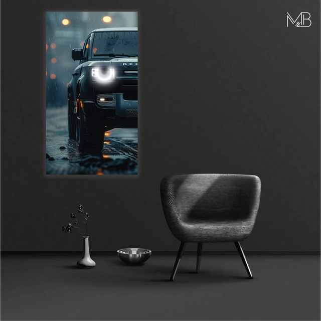 Defender Neon Poster