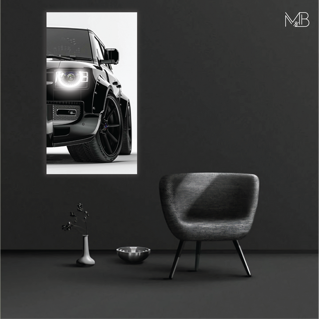 Defender Modified Neon Poster