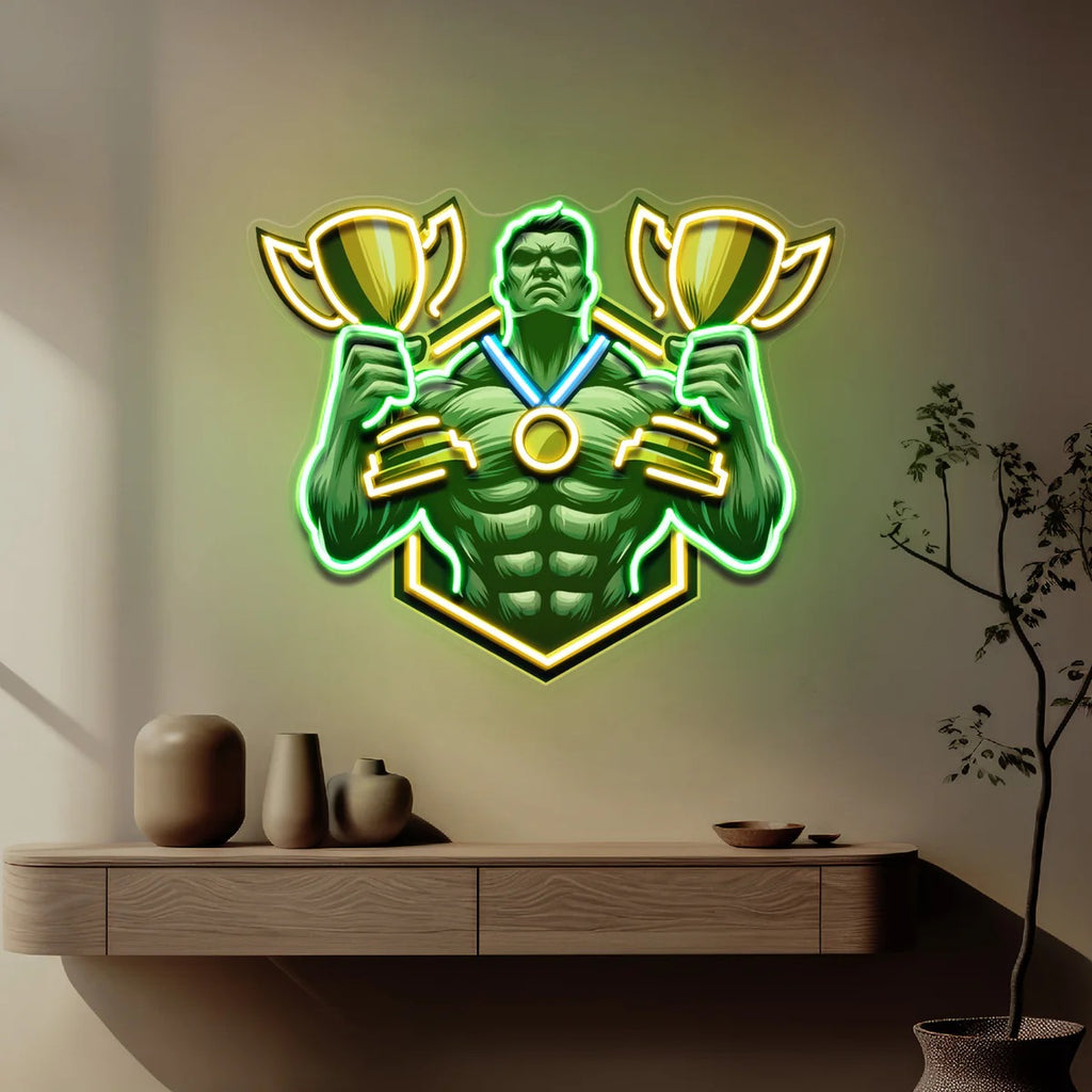 Hulk Holding Trophy Pop Art
