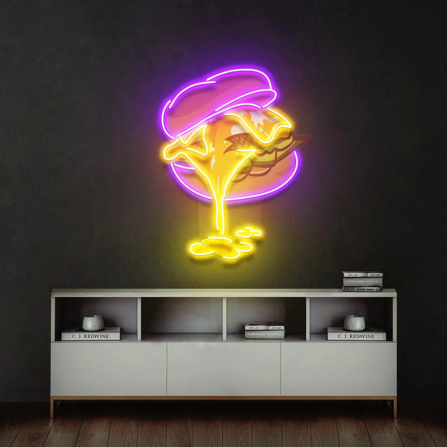 Cheese Hamburger Pop Art