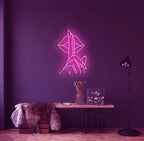 Be Quiet Finger on Lips Neon Sign