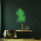 Be Quiet Finger on Lips Neon Sign