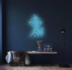 Be Quiet Finger on Lips Neon Sign