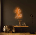 Be Quiet Finger on Lips Neon Sign