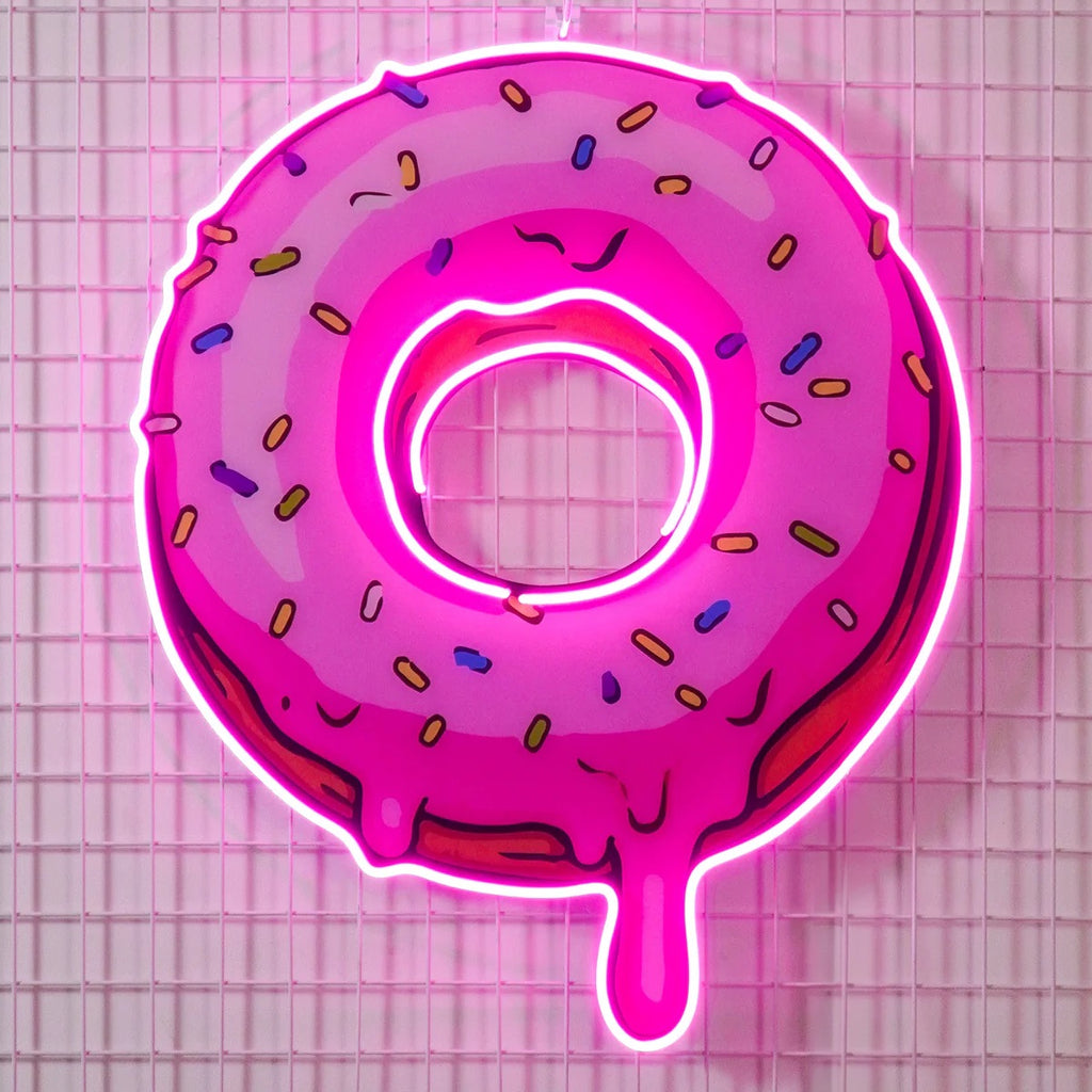 Pink Sprinkle Donut LED Neon Acrylic Artwork