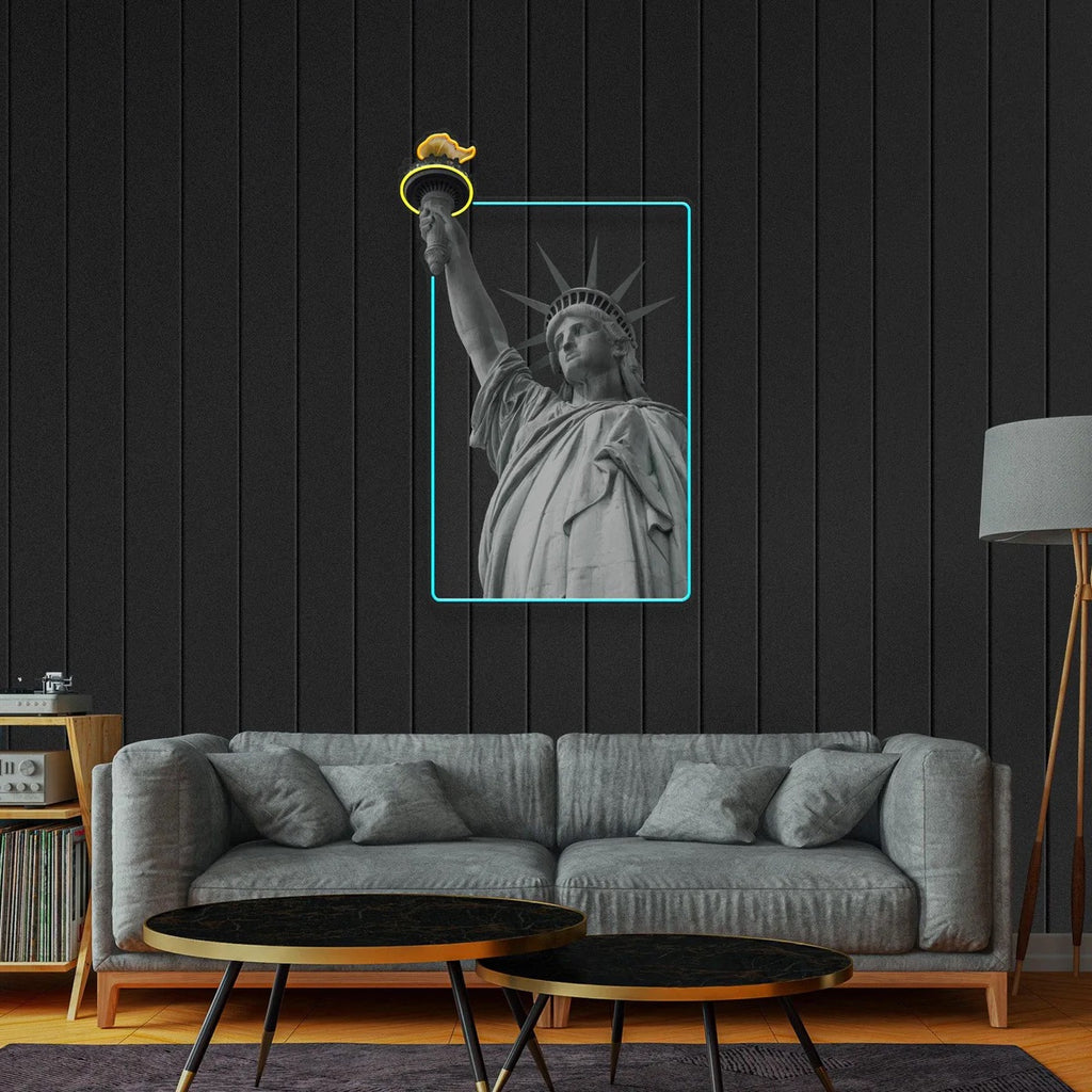 Statue of Liberty Neon Pop Art