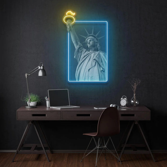 Statue of Liberty Neon Pop Art