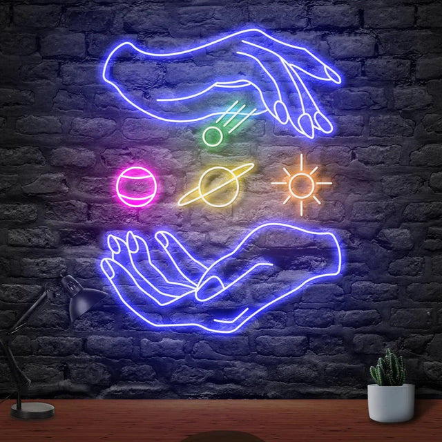 Magic Hands Neon Sign