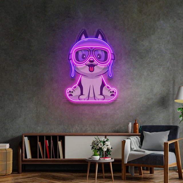 Cute Dog Led Neon Sign Light Pop Art