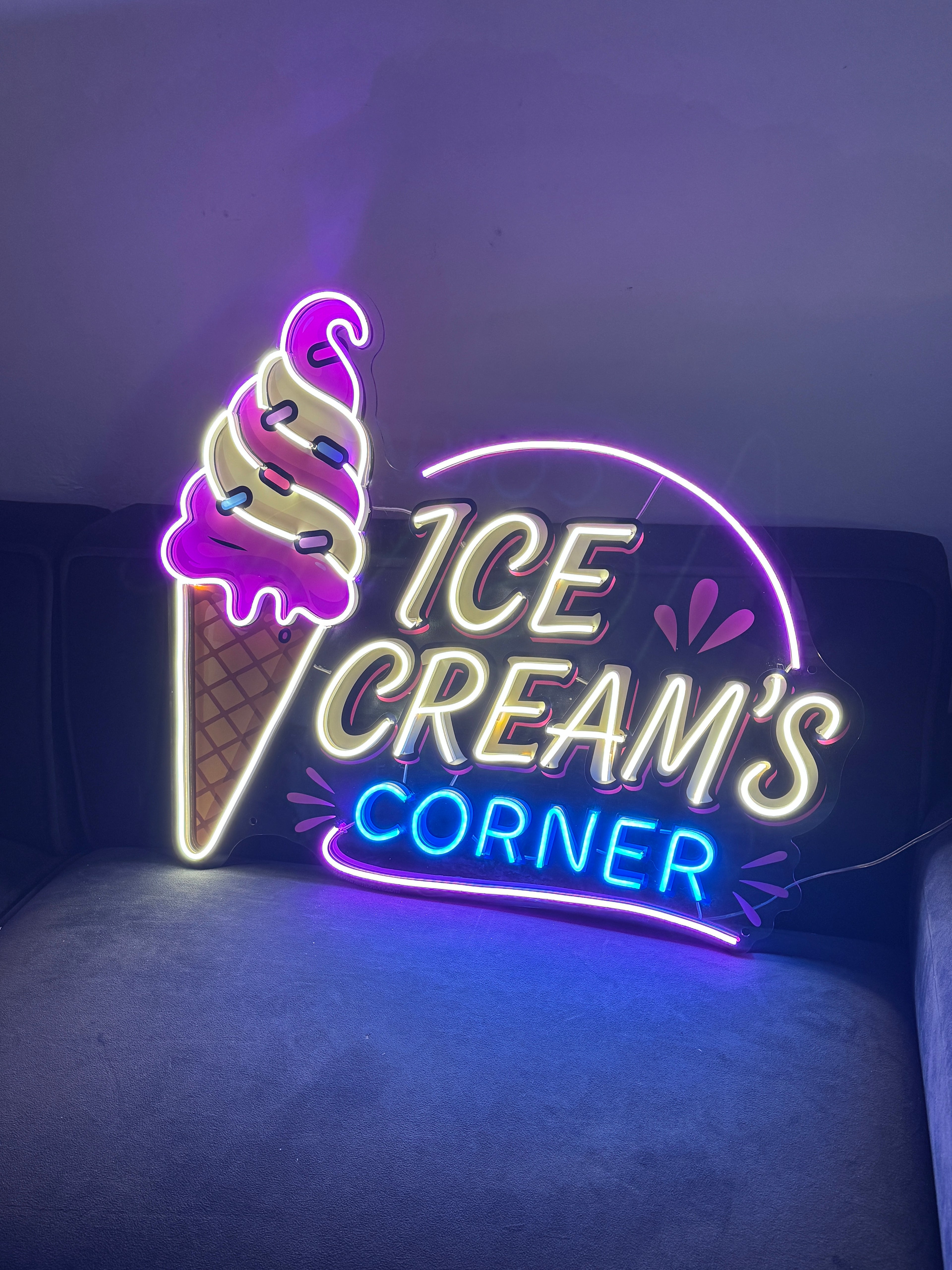 Ice Cream Corneon Neon Pop Art