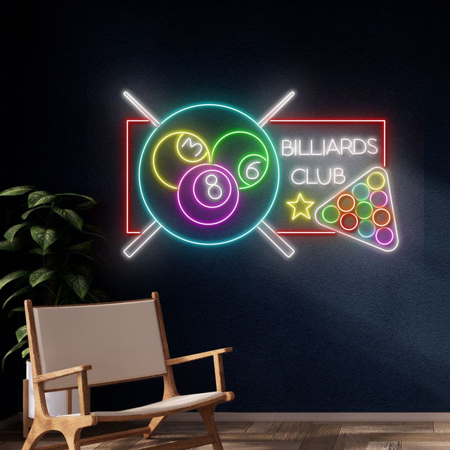 Billiards Club Neon