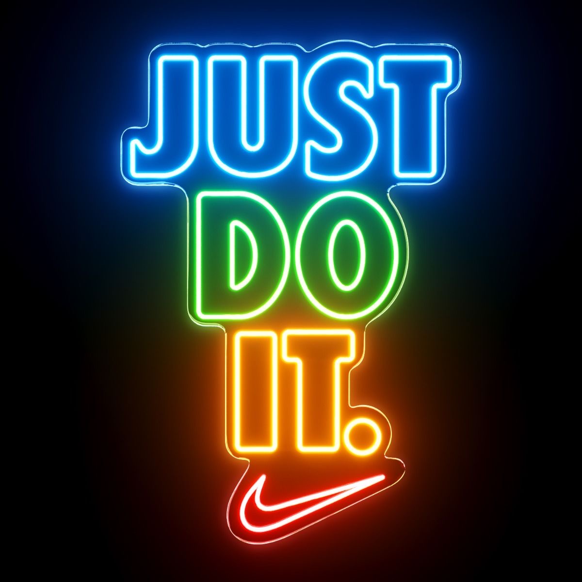 Just Do It Neon Quote Sign