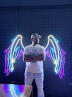 Devil Neon Wings 48 x 48 inches