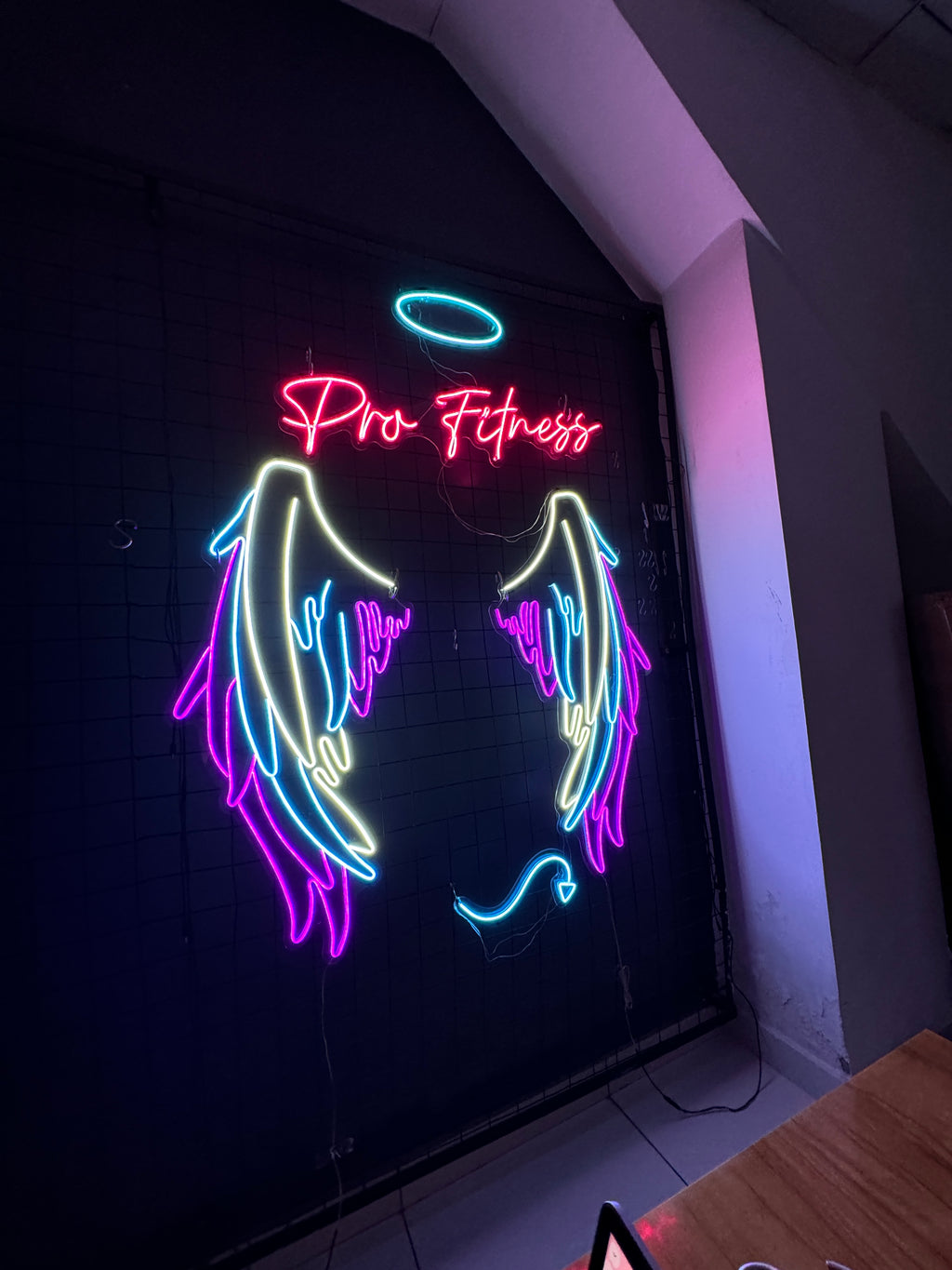 Devil Neon Wings 48 x 48 inches