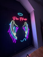 Devil Neon Wings 48 x 48 inches