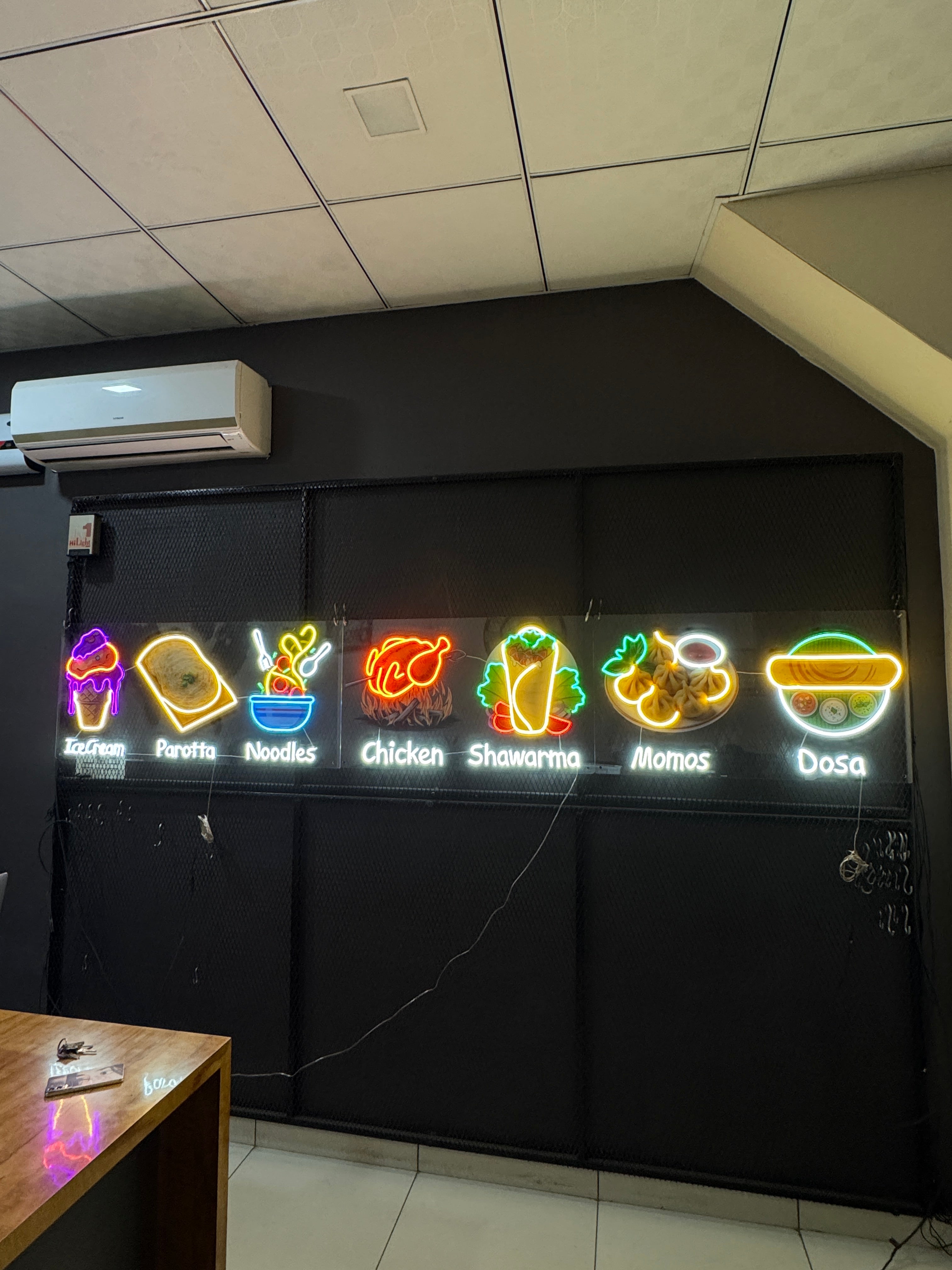Multiple Food Icons Neon Sign